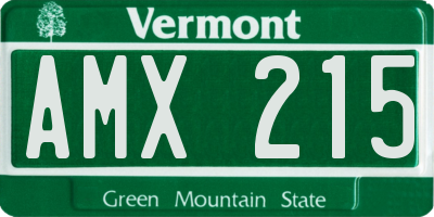 VT license plate AMX215