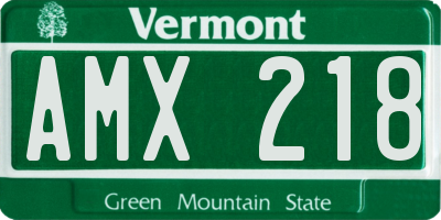 VT license plate AMX218