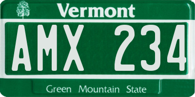 VT license plate AMX234