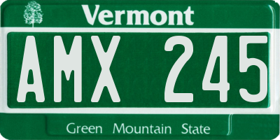 VT license plate AMX245