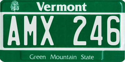 VT license plate AMX246