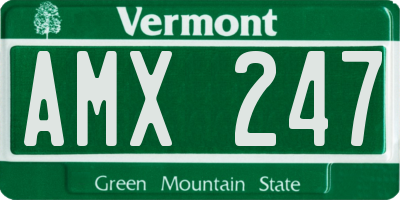 VT license plate AMX247