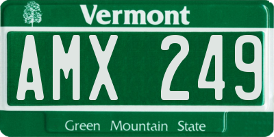 VT license plate AMX249