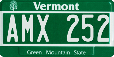 VT license plate AMX252