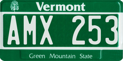 VT license plate AMX253