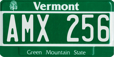 VT license plate AMX256