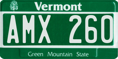 VT license plate AMX260