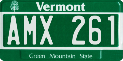 VT license plate AMX261