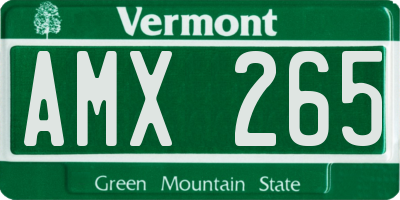 VT license plate AMX265