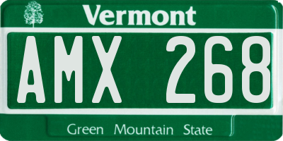 VT license plate AMX268