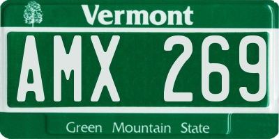 VT license plate AMX269