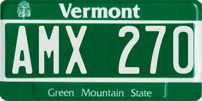 VT license plate AMX270