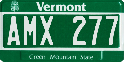 VT license plate AMX277
