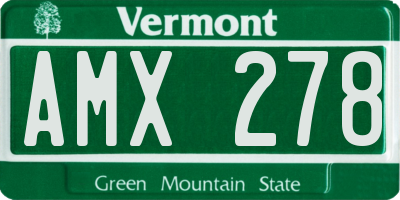 VT license plate AMX278
