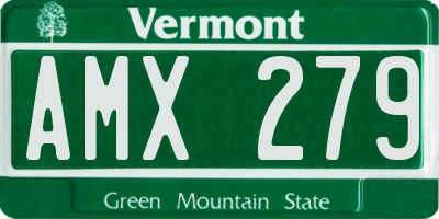 VT license plate AMX279