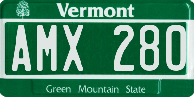 VT license plate AMX280