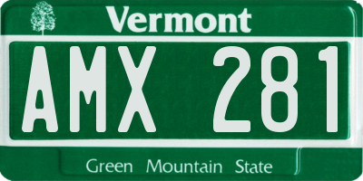 VT license plate AMX281