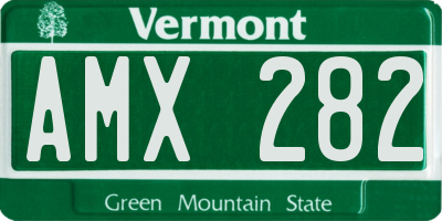 VT license plate AMX282