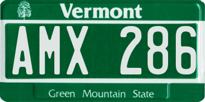 VT license plate AMX286