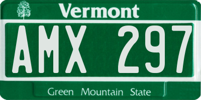 VT license plate AMX297