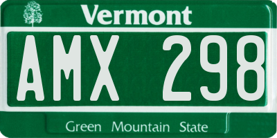 VT license plate AMX298