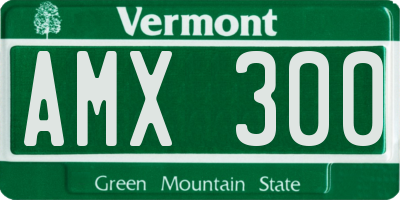 VT license plate AMX300