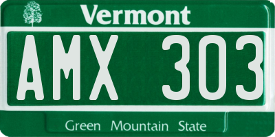 VT license plate AMX303