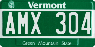 VT license plate AMX304