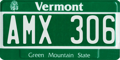 VT license plate AMX306