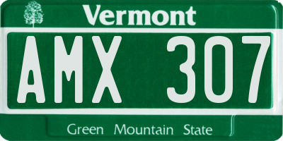 VT license plate AMX307