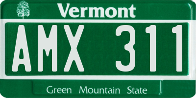 VT license plate AMX311