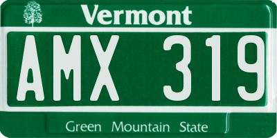 VT license plate AMX319