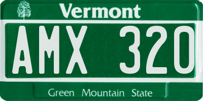 VT license plate AMX320
