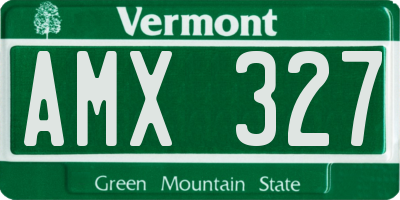 VT license plate AMX327
