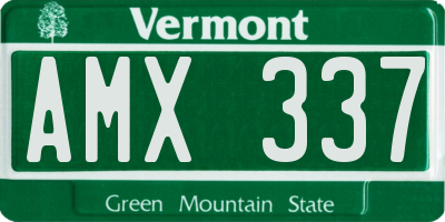 VT license plate AMX337