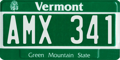 VT license plate AMX341