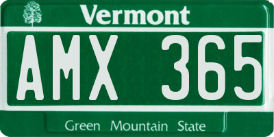 VT license plate AMX365