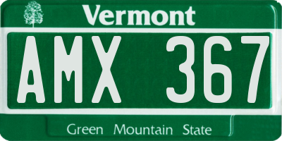VT license plate AMX367
