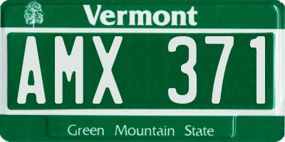 VT license plate AMX371