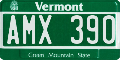 VT license plate AMX390