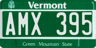 VT license plate AMX395