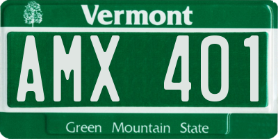 VT license plate AMX401