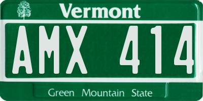 VT license plate AMX414