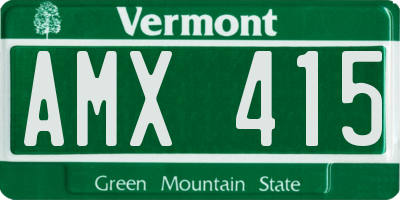 VT license plate AMX415