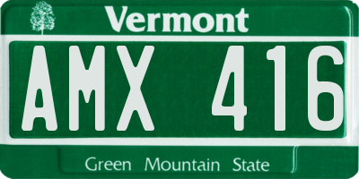 VT license plate AMX416
