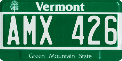 VT license plate AMX426
