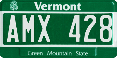 VT license plate AMX428