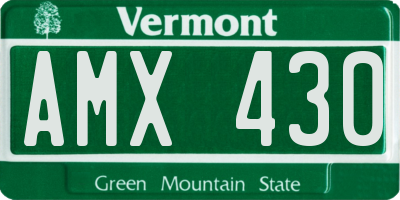 VT license plate AMX430