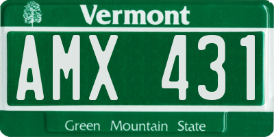 VT license plate AMX431