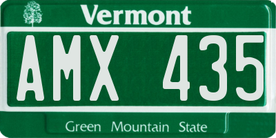 VT license plate AMX435